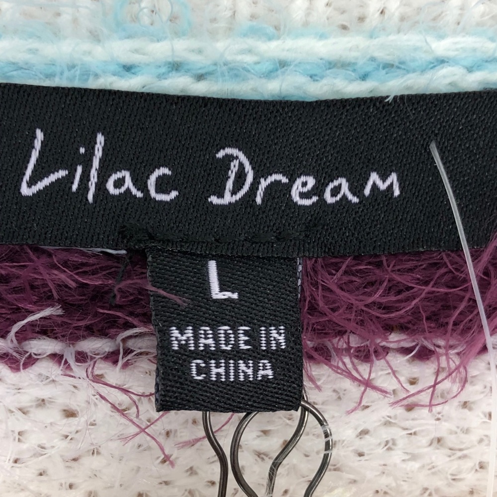 Lilac Dream Knit Crop Sweater Juniors L NWOT - Picture 6 of 8